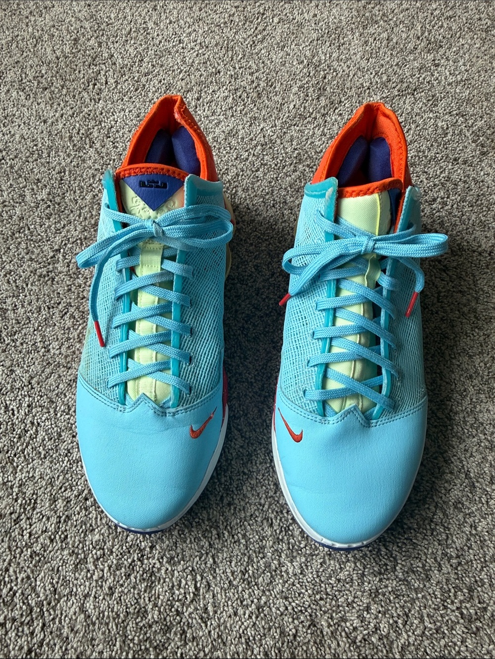NIKELeBron 19 Low "Blue Chill" Sneakers Size 12.5 - Picture 2 of 16